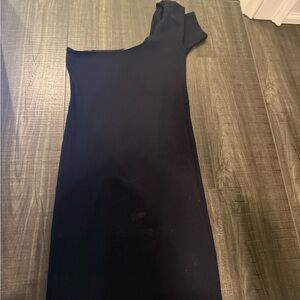 Zara One-Shoulder Black Dress